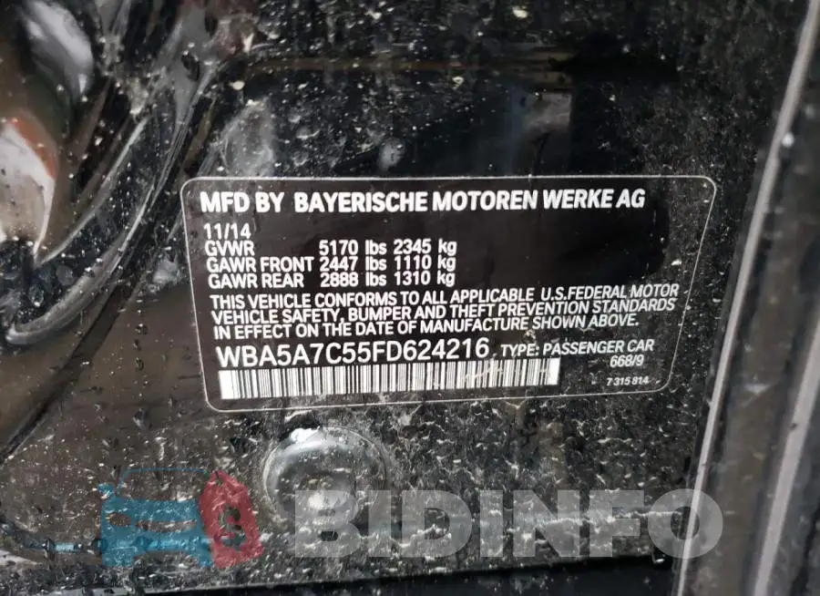 WBA5A7C55FD624216 Photo# 12