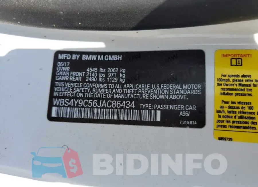 WBS4Y9C56JAC86434 Photo# 12