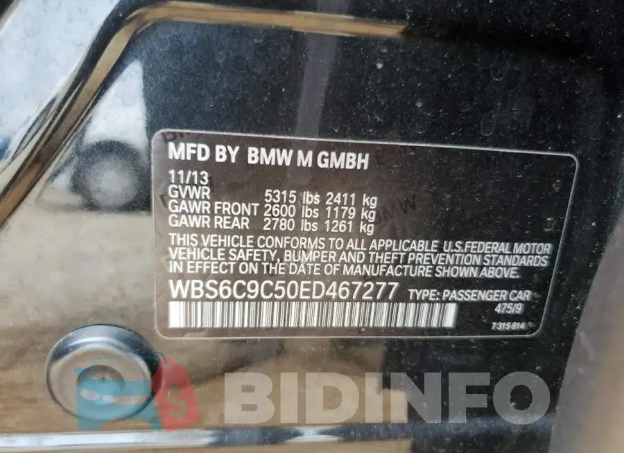 WBS6C9C50ED467277 Photo# 12