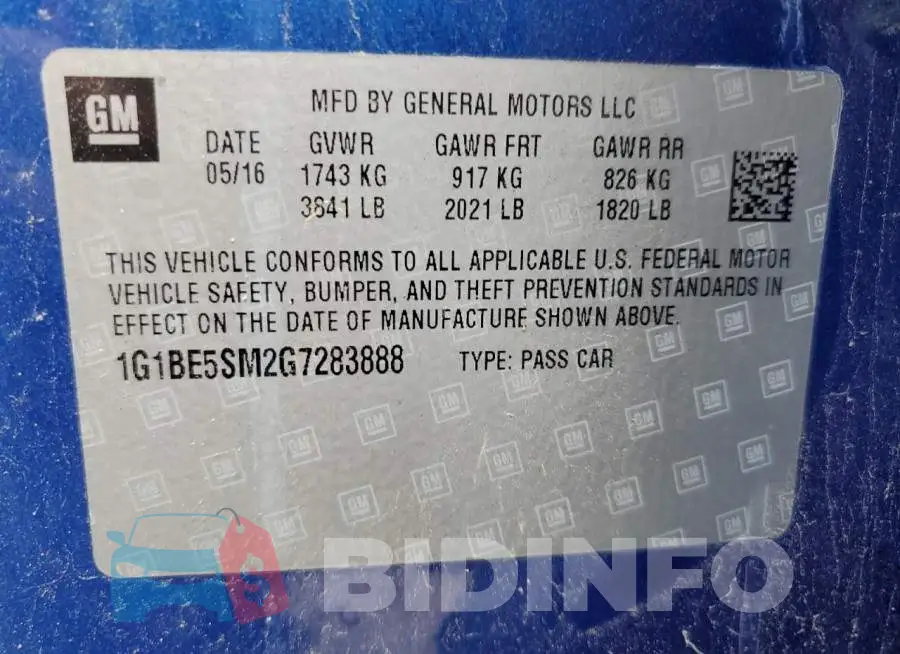 1G1BE5SM2G7283888 Photo# 13