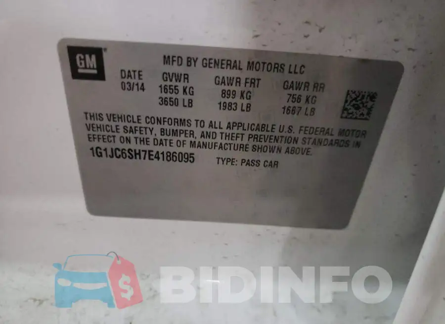 1G1JC6SH7E4186095 Photo# 12