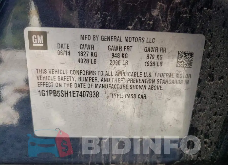 1G1PB5SH1E7407938 Photo# 12