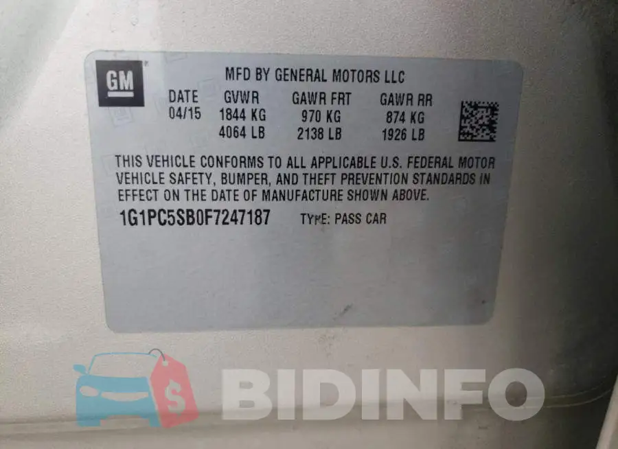 1G1PC5SB0F7247187 Photo# 12