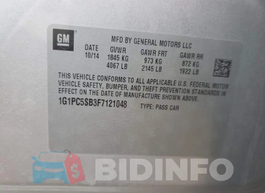 1G1PC5SB3F7121048 Photo# 12