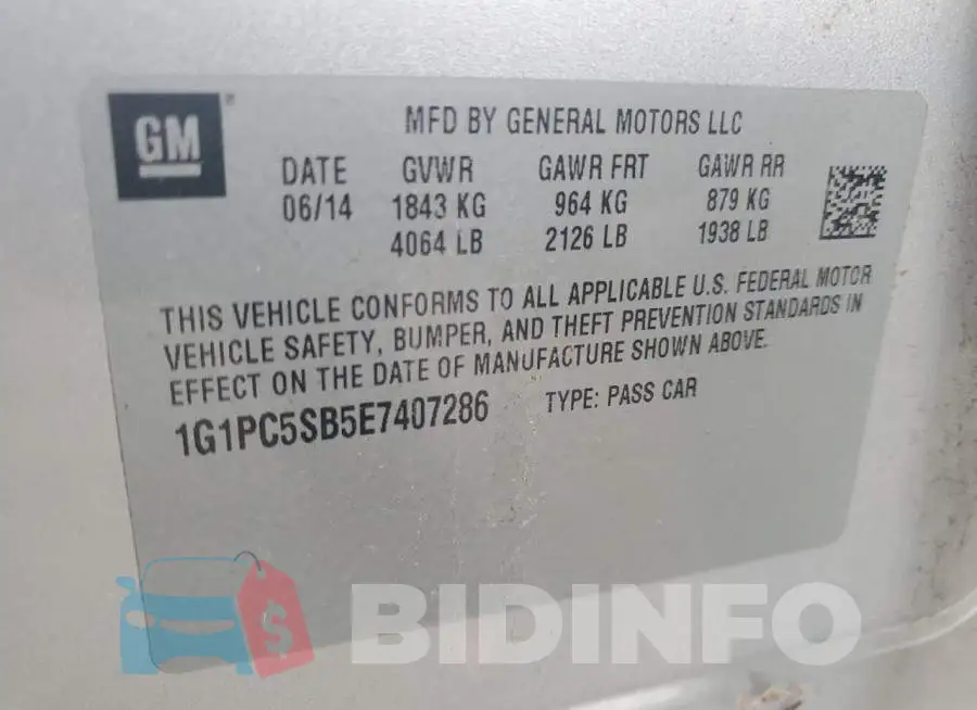 1G1PC5SB5E7407286 Photo# 12