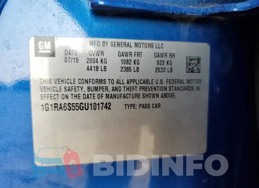 1G1RA6S55GU101742 Photo# 12