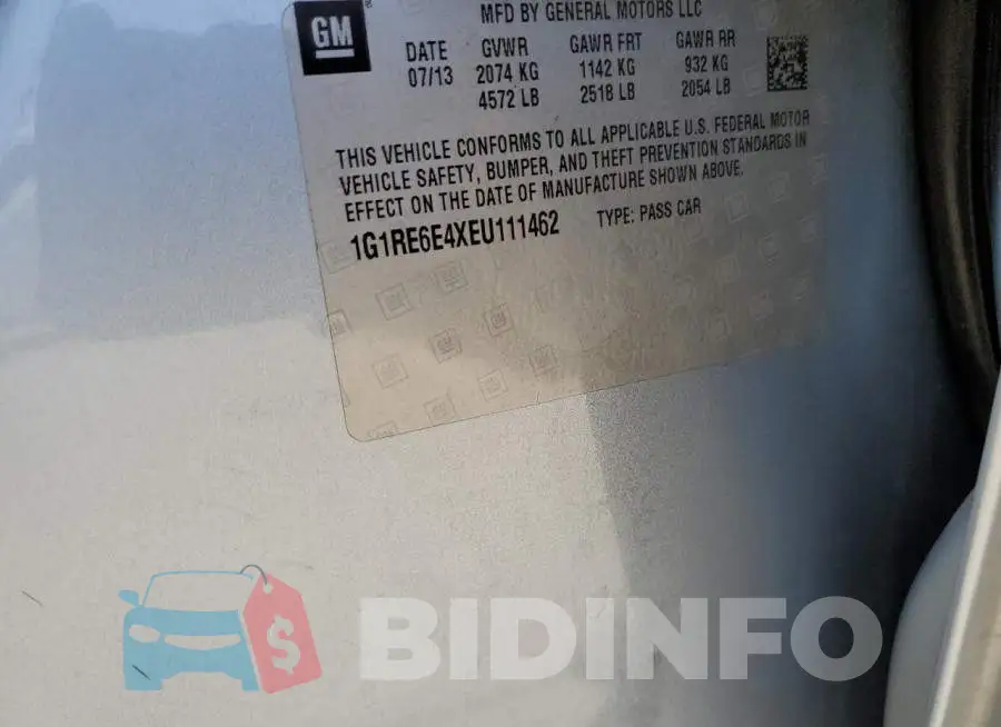 1G1RE6E4XEU111462 Photo# 13