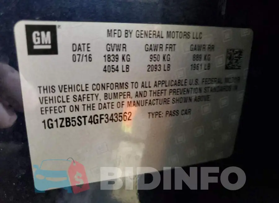 1G1ZB5ST4GF343562 Photo# 13