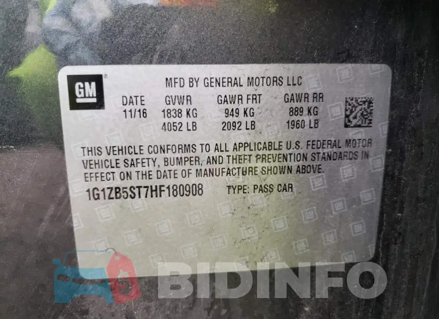 1G1ZB5ST7HF180908 Photo# 10