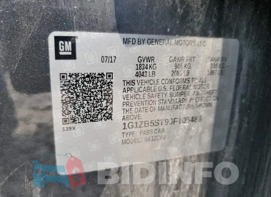 1G1ZB5ST9JF105486 Photo# 12
