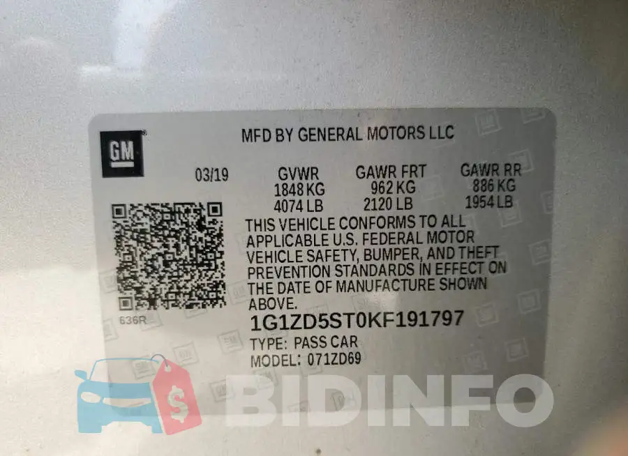 1G1ZD5ST0KF191797 Photo# 12