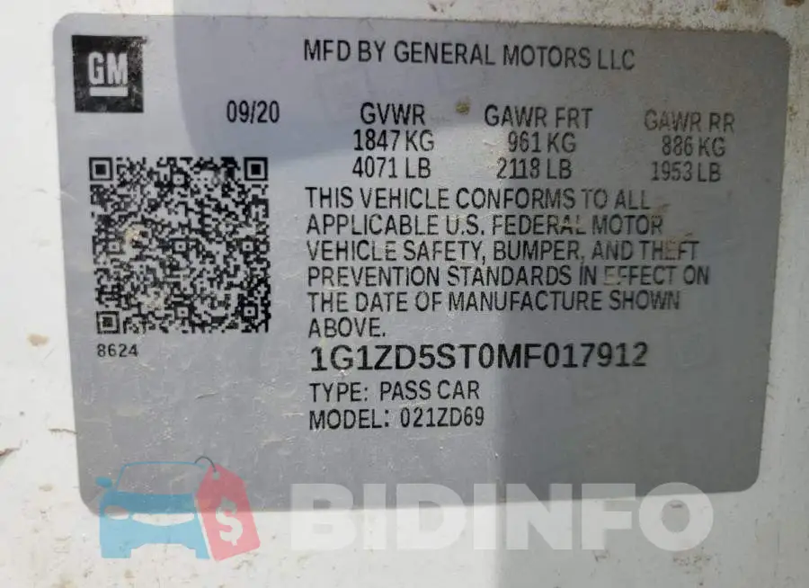 1G1ZD5ST0MF017912 Photo# 12