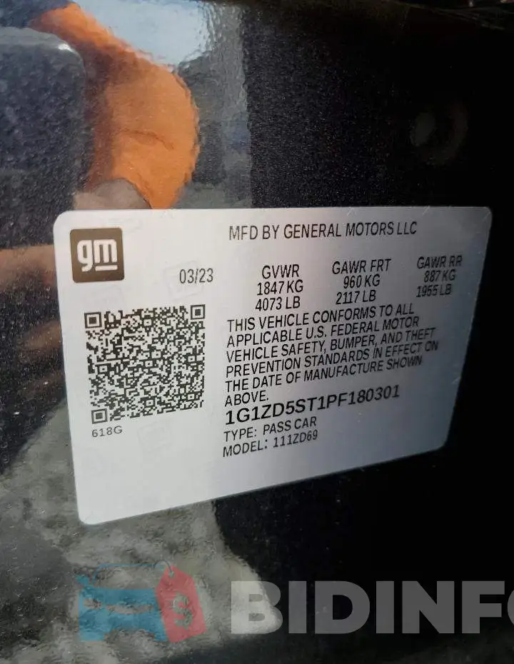 1G1ZD5ST1PF180301 Photo# 12