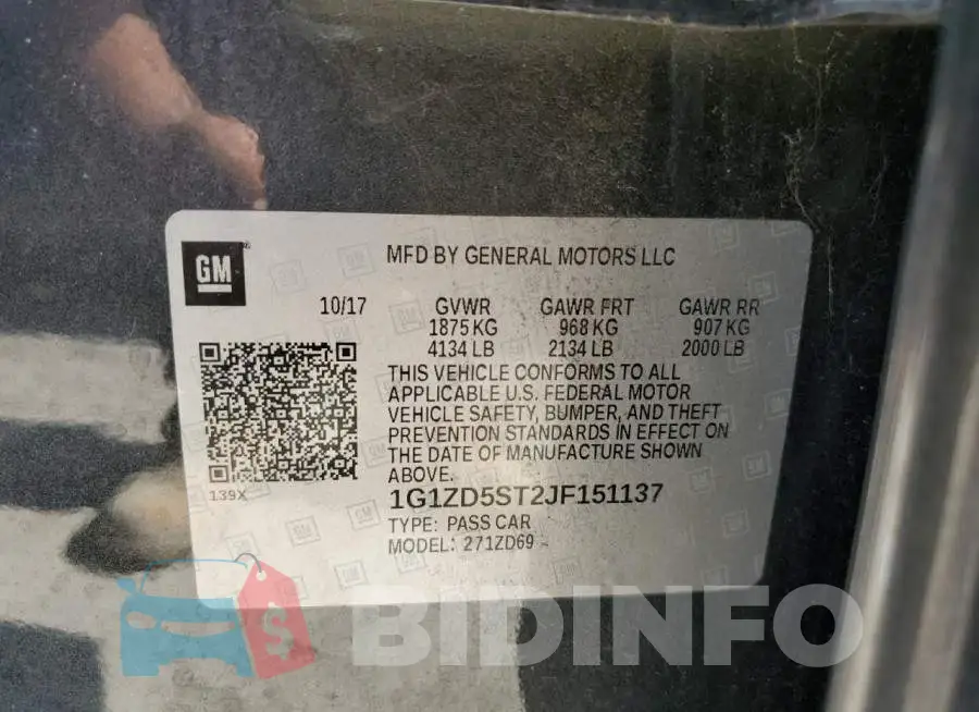 1G1ZD5ST2JF151137 Photo# 13