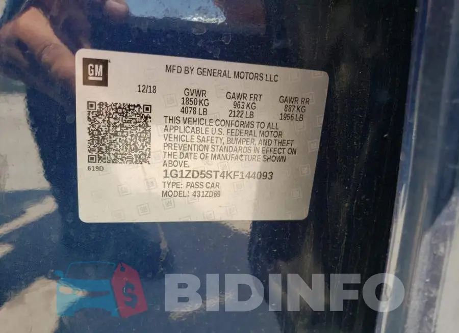 1G1ZD5ST4KF144093 Photo# 12