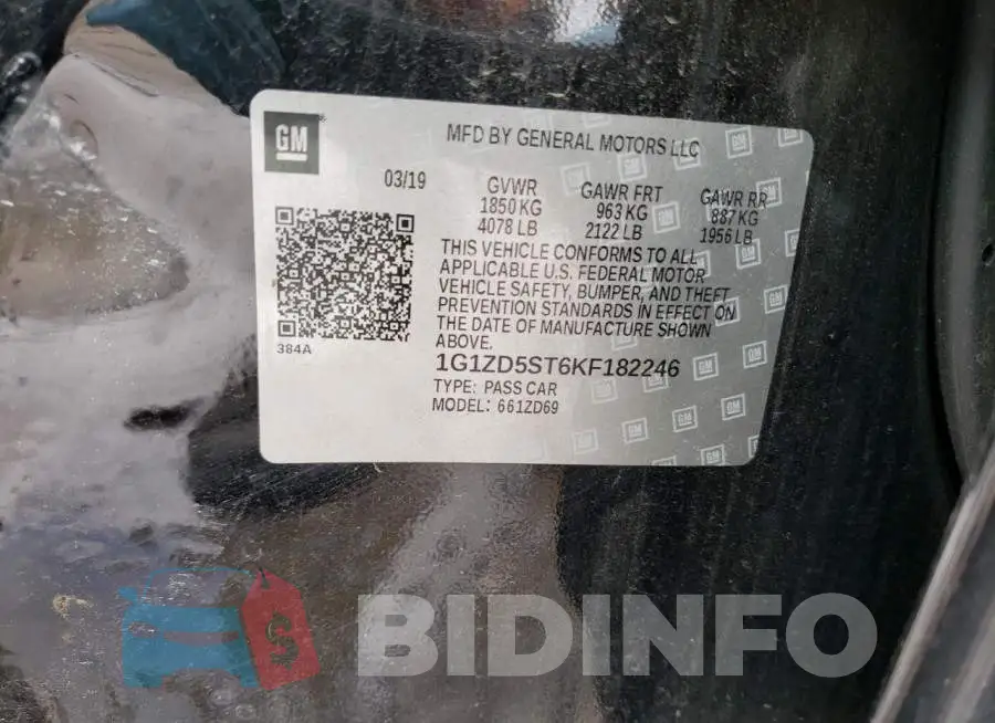 1G1ZD5ST6KF182246 Photo# 12