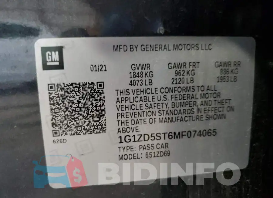 1G1ZD5ST6MF074065 Photo# 12