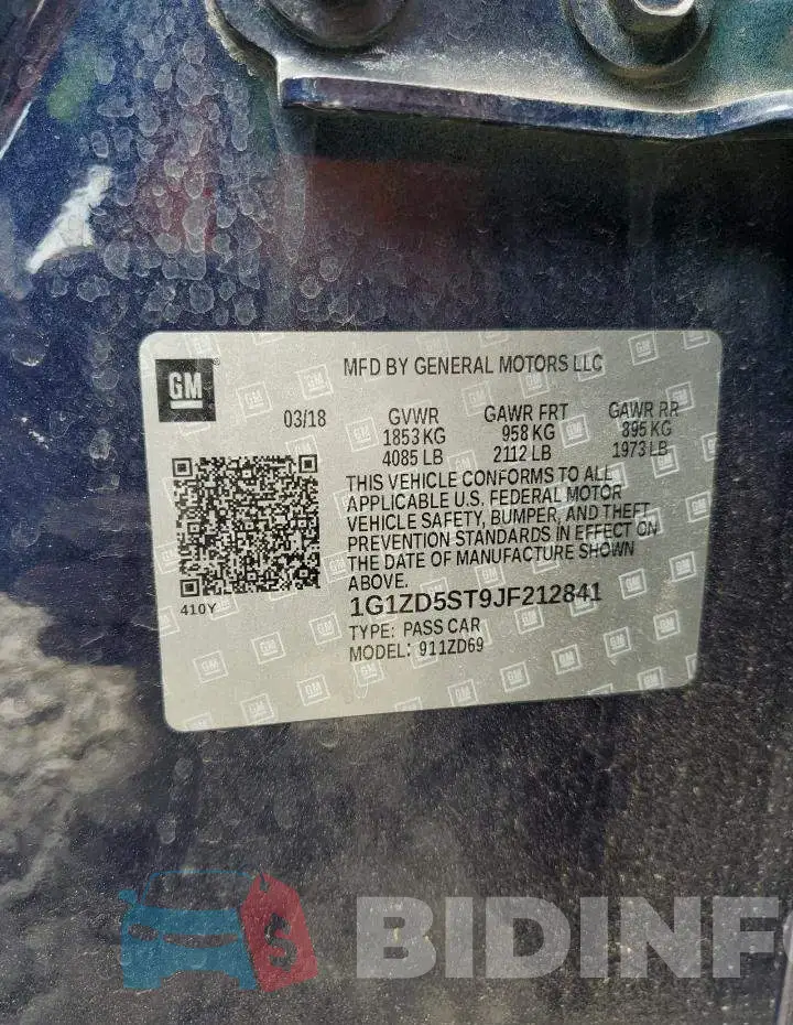 1G1ZD5ST9JF212841 Photo# 12