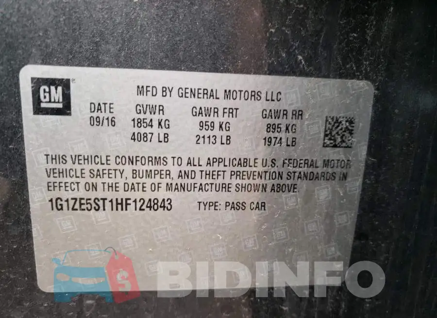 1G1ZE5ST1HF124843 Photo# 12