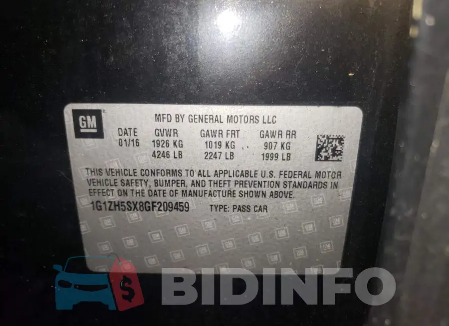 1G1ZH5SX8GF209459 Photo# 13