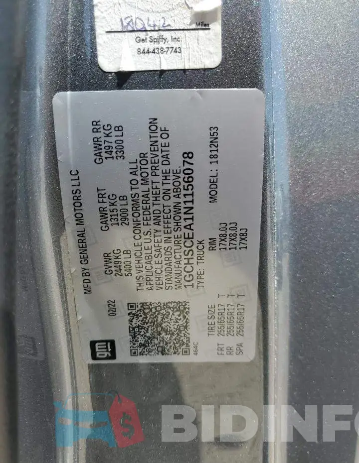 1GCHSCEA1N1156078 Photo# 12