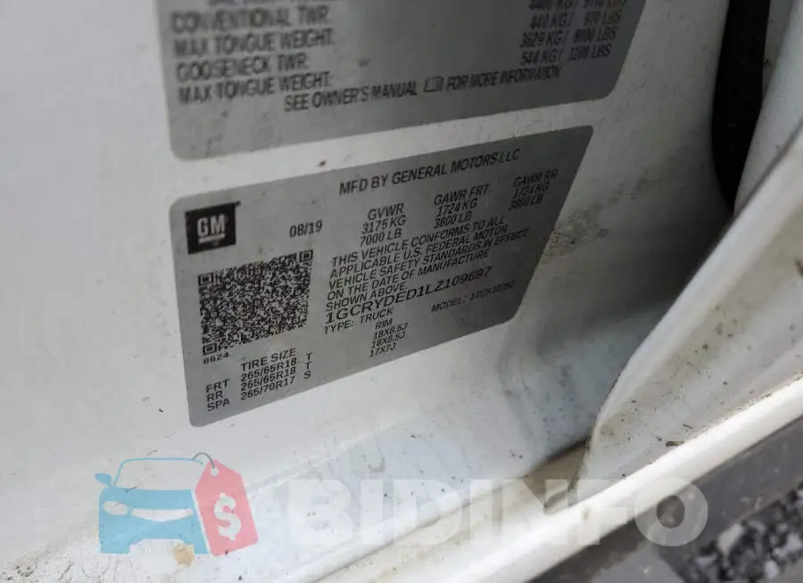 1GCRYDED1LZ109697 Photo# 12