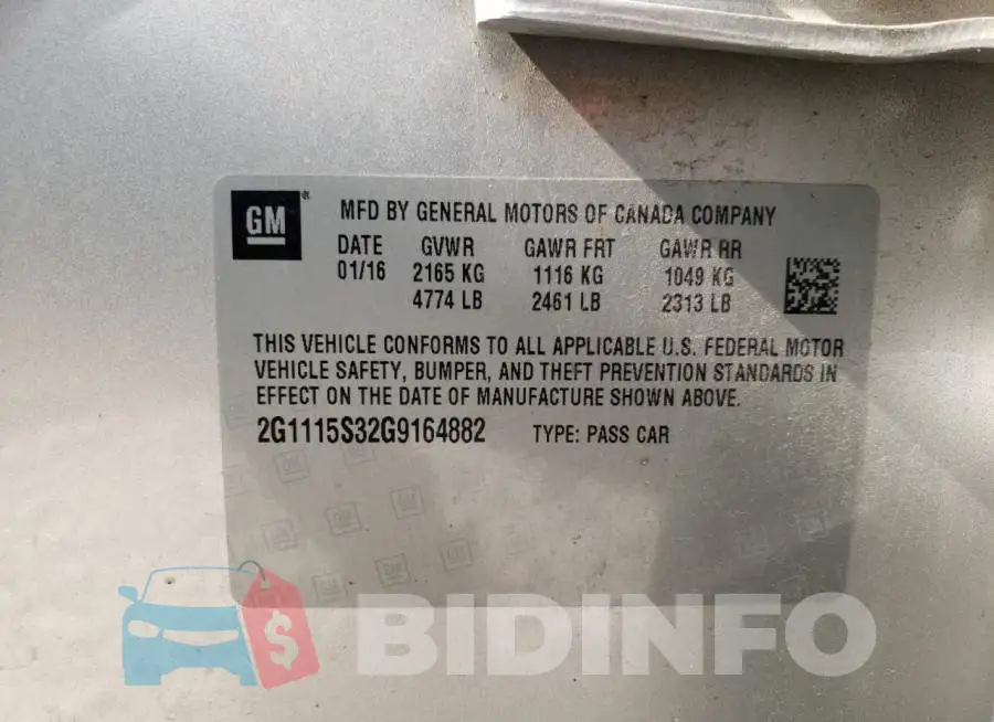 2G1115S32G9164882 Photo# 12
