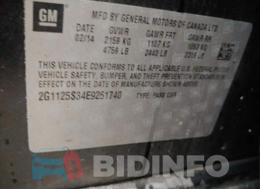 2G1125S34E9261740 Photo# 10
