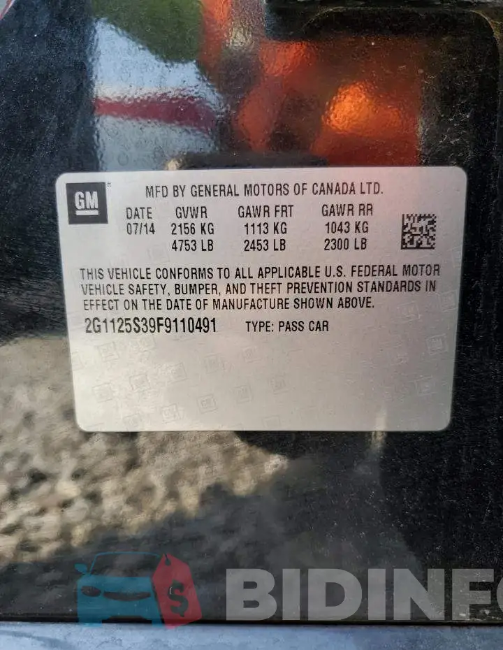 2G1125S39F9110491 Photo# 13
