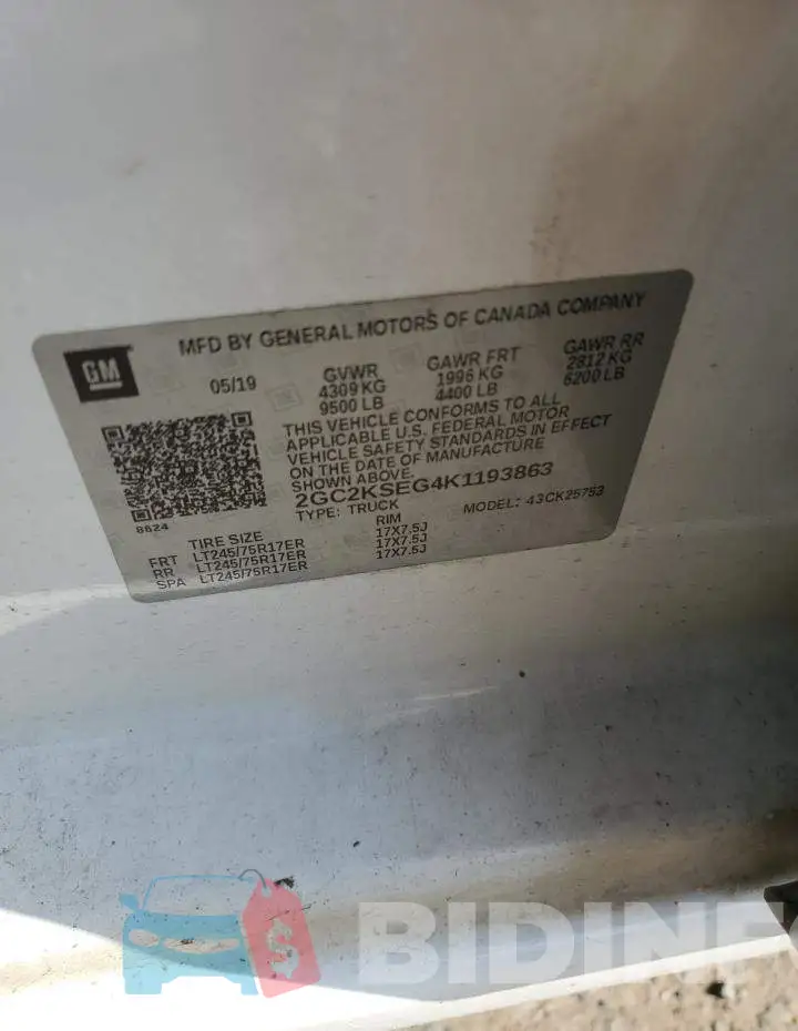 2GC2KSEG4K1193863 Photo# 12