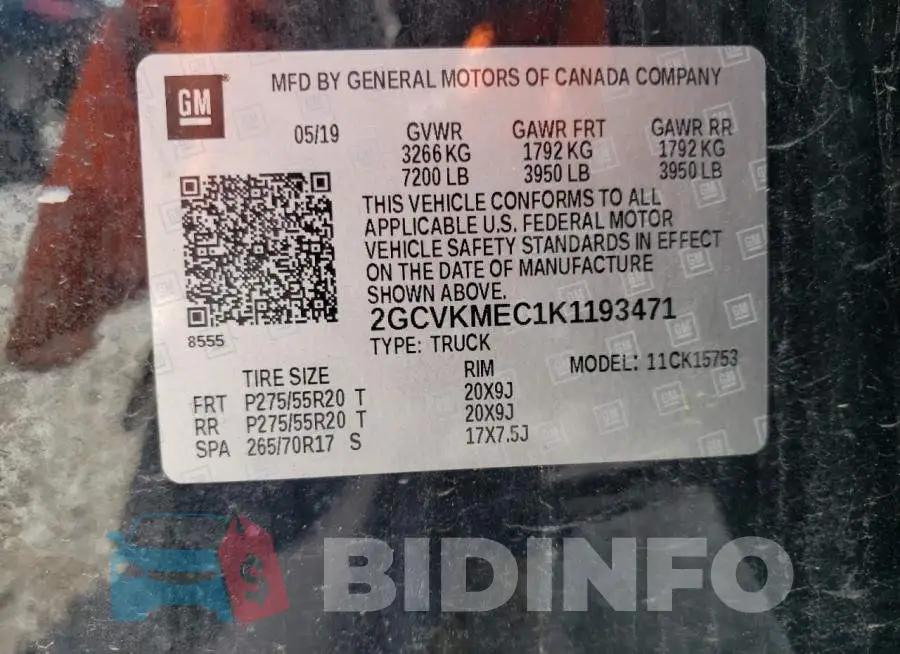 2GCVKMEC1K1193471 Photo# 12