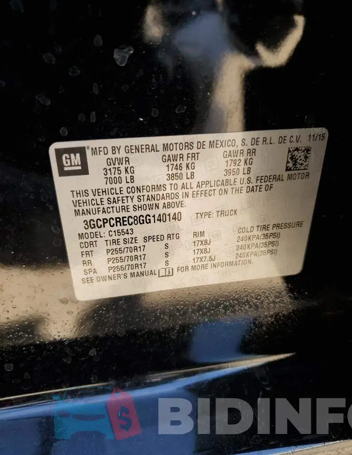 3GCPCREC8GG140140 Photo# 12