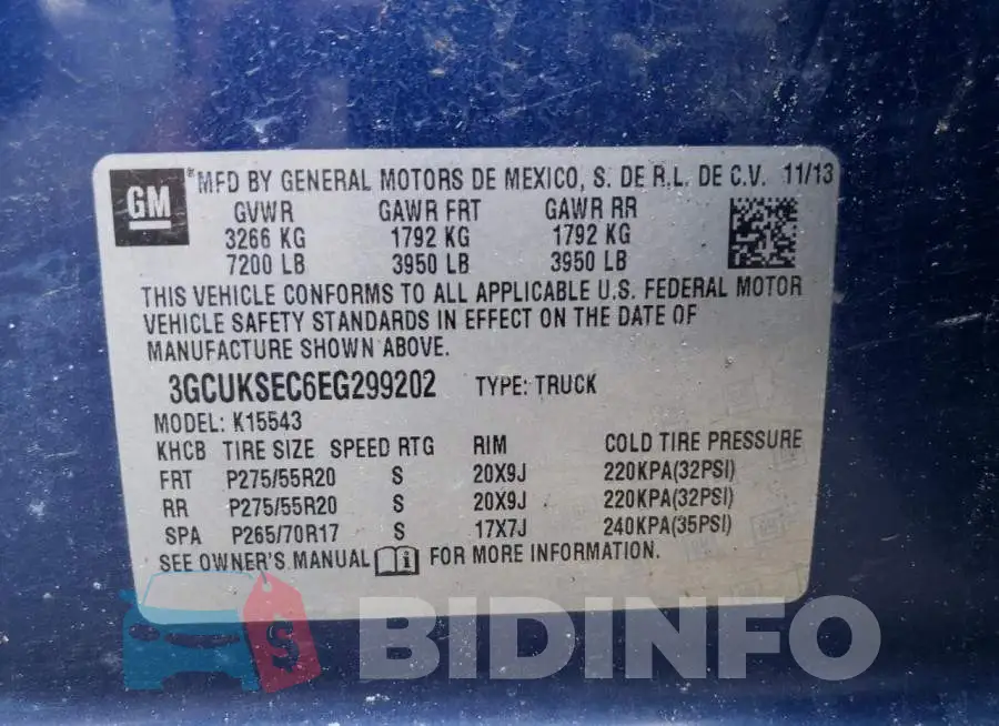 3GCUKSEC6EG299202 Photo# 12