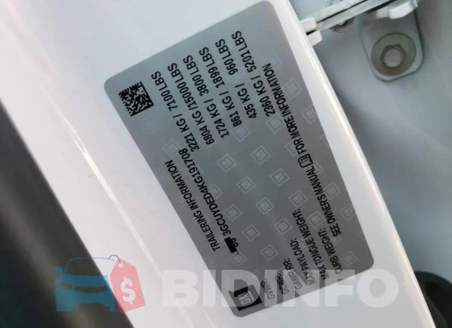 3GCUYDED4KG191708 Photo# 12