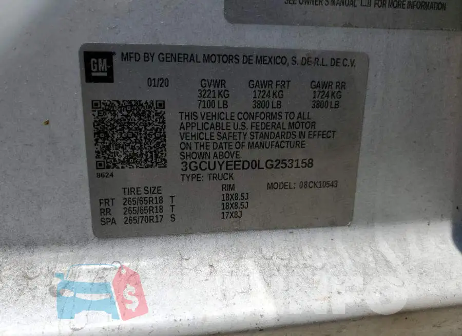 3GCUYEED0LG253158 Photo# 12