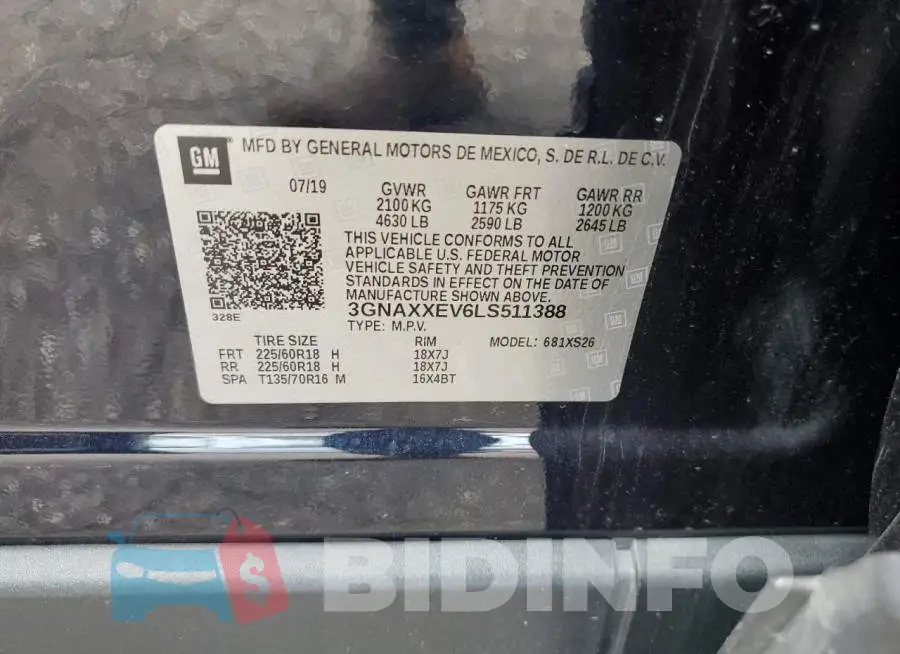 3GNAXXEV6LS511388 Photo# 13