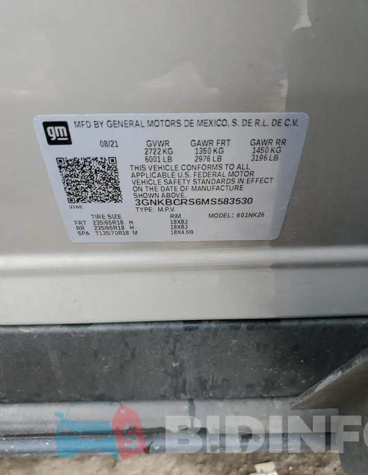 3GNKBCRS6MS583530 Photo# 13