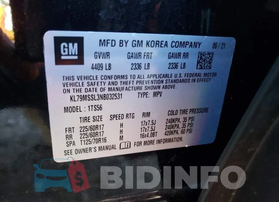 KL79MSSL3NB032531 Photo# 13