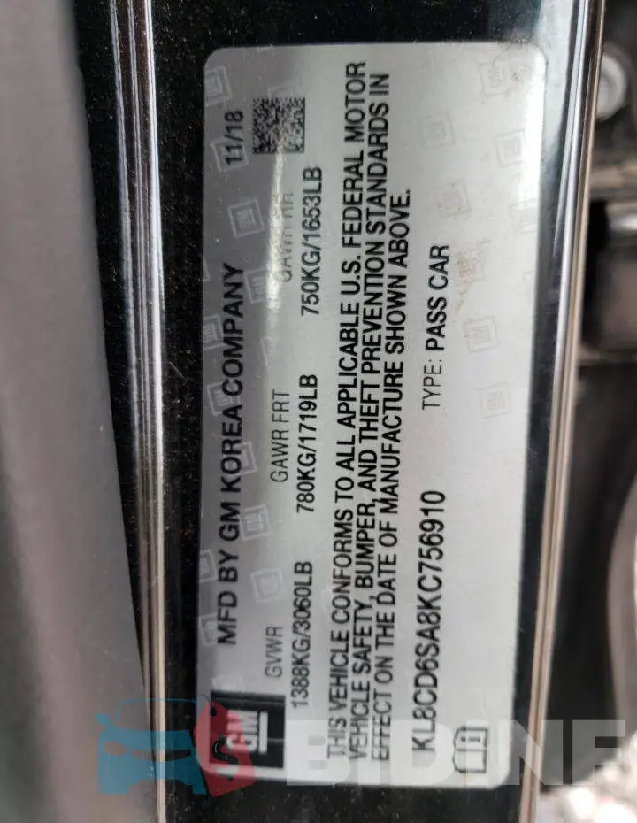 KL8CD6SA8KC756910 Photo# 12