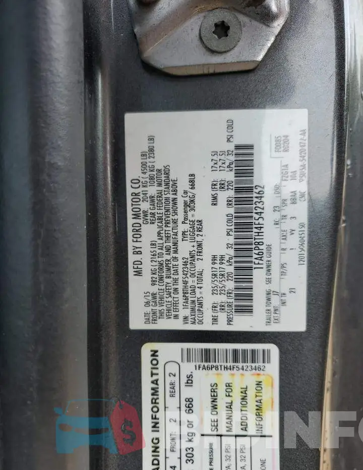 1FA6P8TH4F5423462 Photo# 13