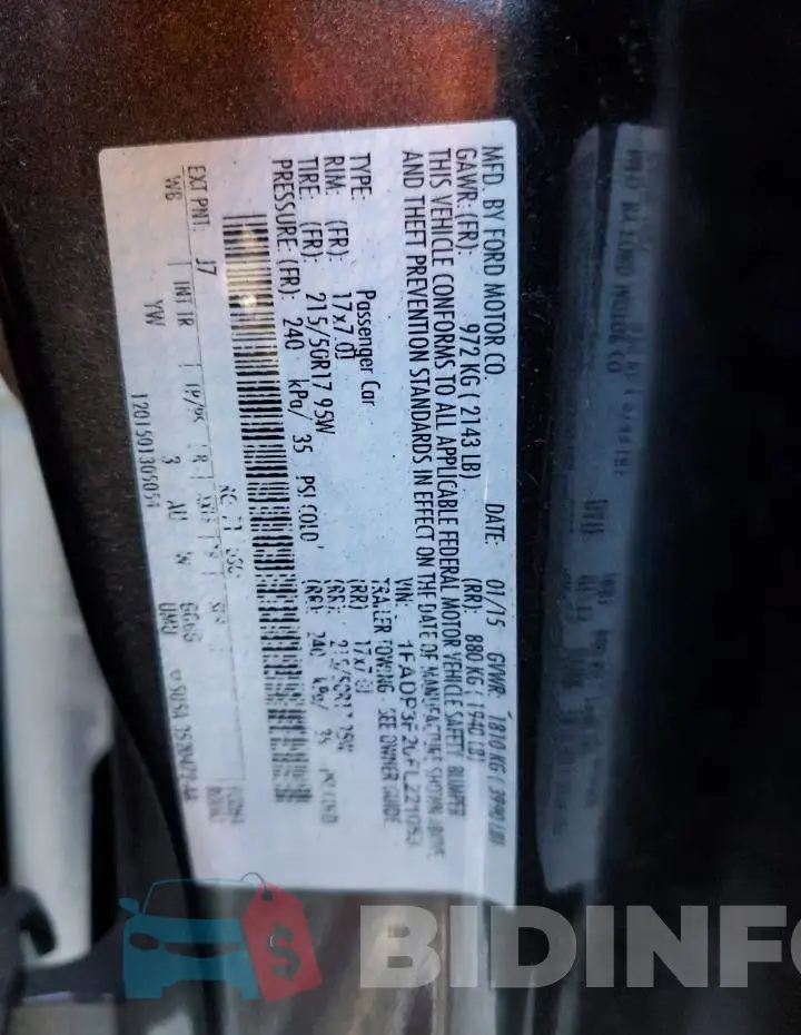 1FADP3F20FL221053 Photo# 12