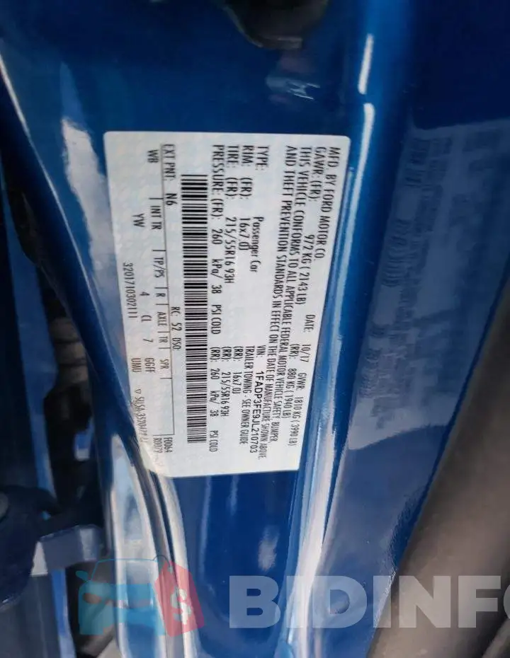 1FADP3FE9JL210703 Photo# 13