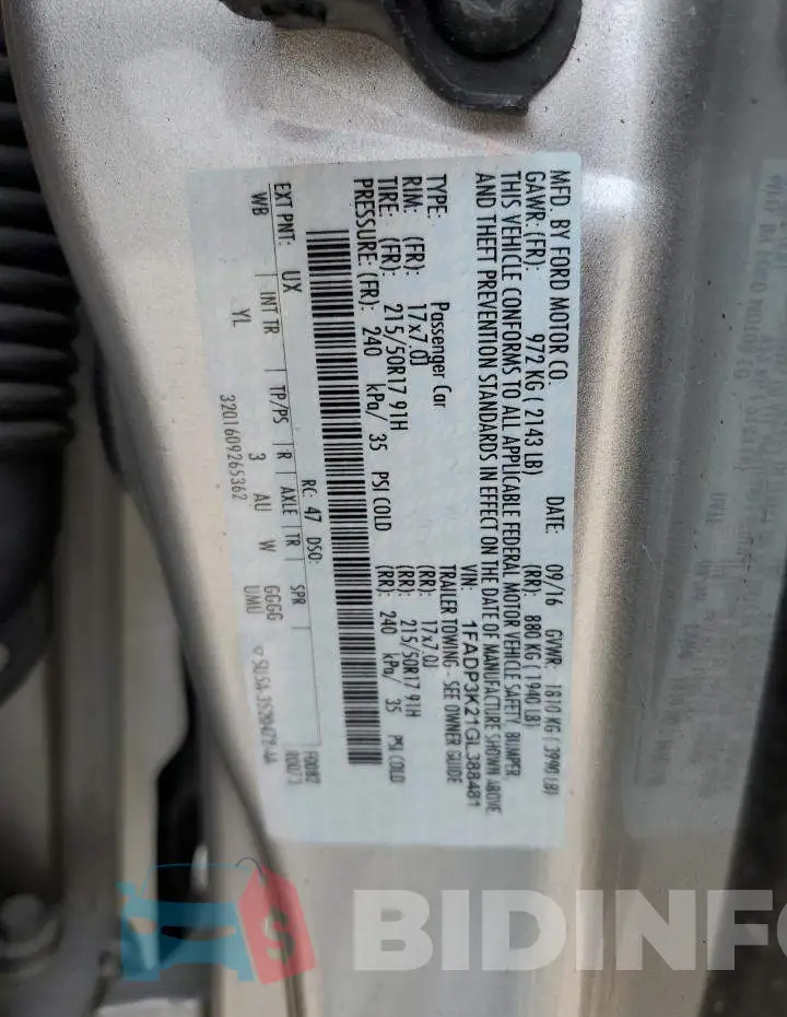 1FADP3K21GL388481 Photo# 13