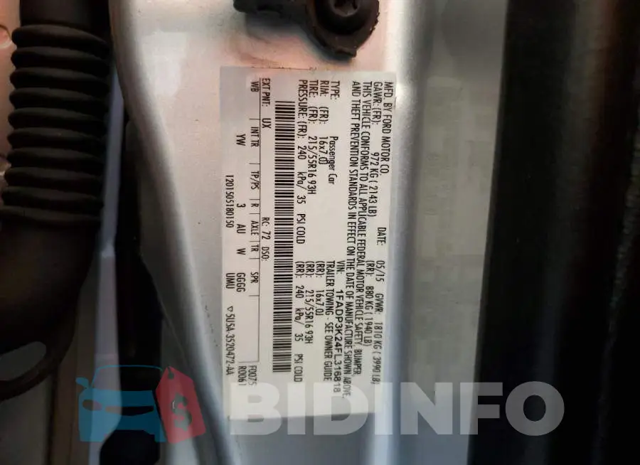 1FADP3K24FL316818 Photo# 13