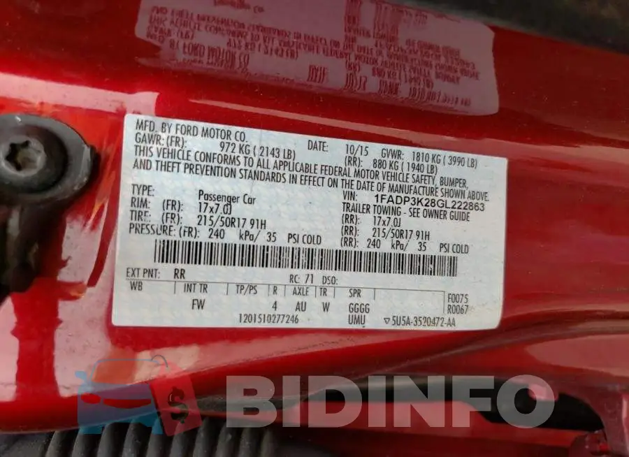 1FADP3K28GL222863 Photo# 13