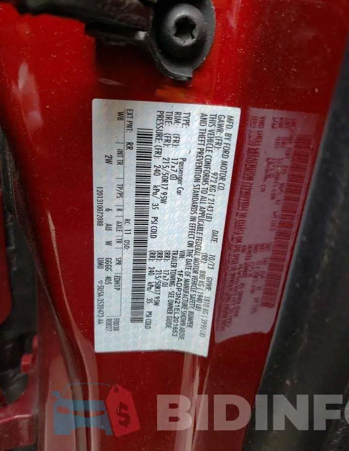 1FADP3N21EL201653 Photo# 12