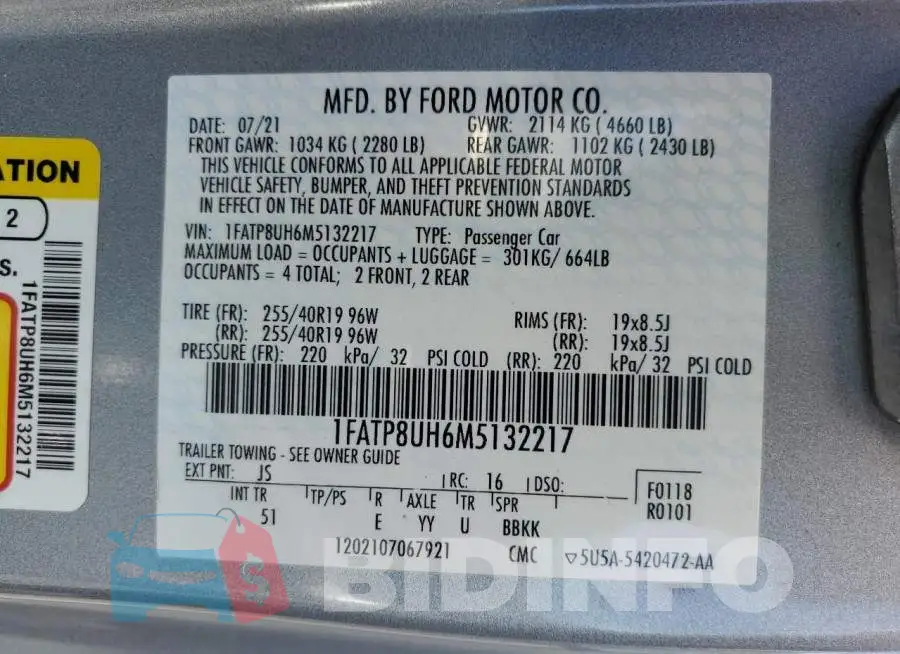 1FATP8UH6M5132217 Photo# 13