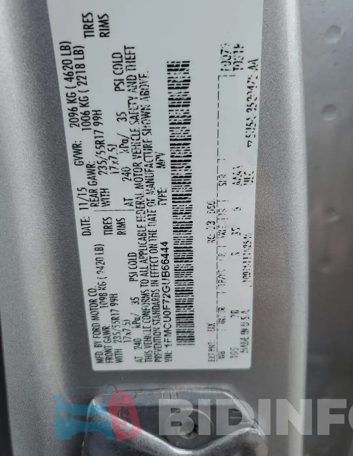 1FMCU0F72GUB66444 Photo# 13