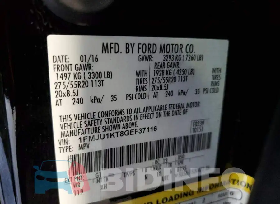 1FMJU1KT8GEF37116 Photo# 13