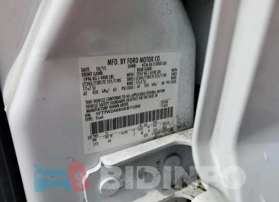 1FT7W2A68GEB11288 Photo# 12